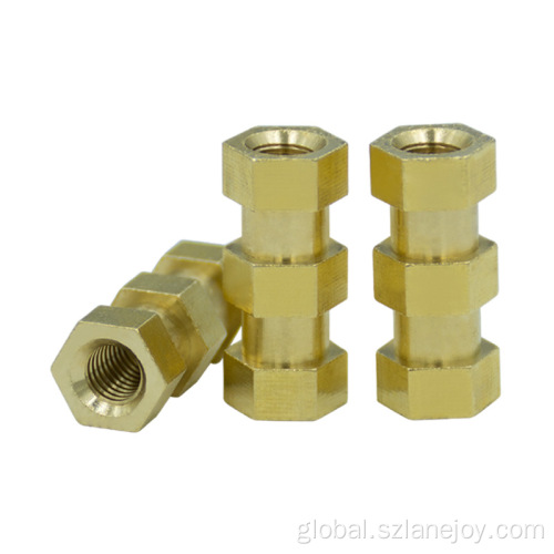 hex thin nut round long brass connector cap coupling ring nut Supplier